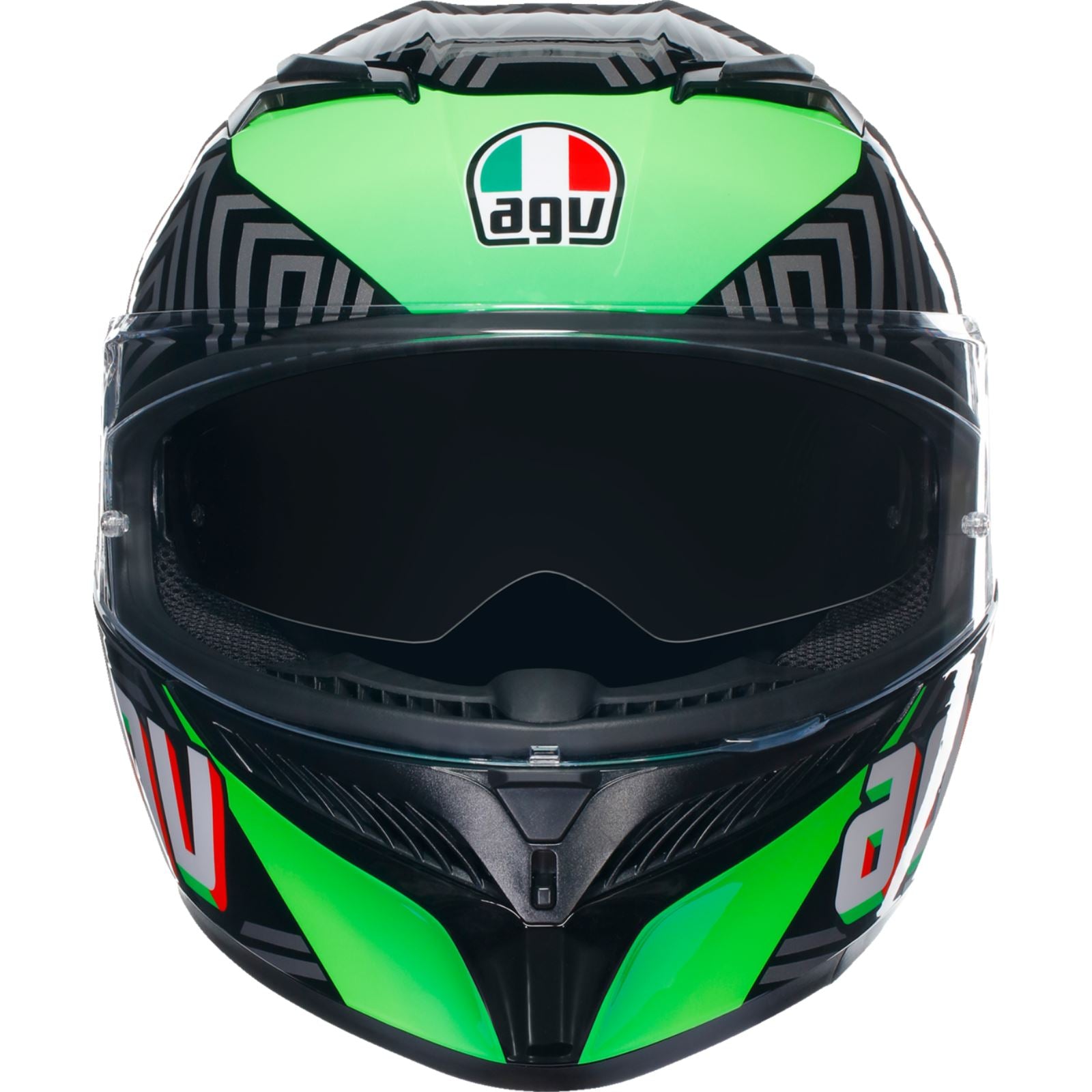 AGV Helmets K3 Helmet - Kamaleon - Black/Red/Green_1167923