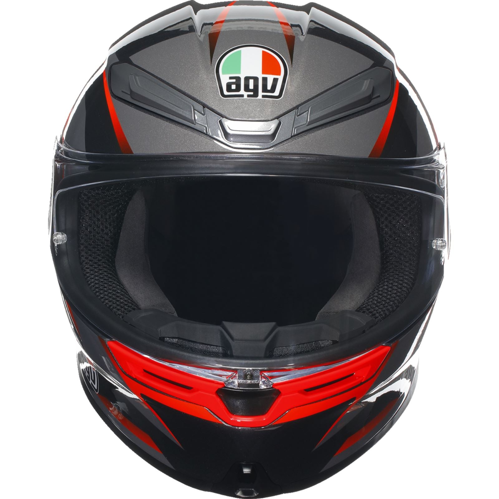 AGV Helmets K6 S Helmet - Slashcut - Black/Gray/Red - Large 2118395002014L_1168577