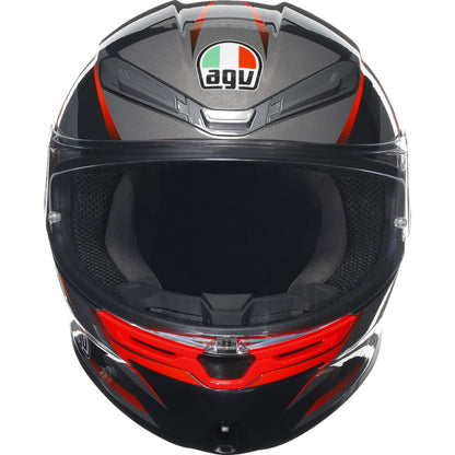 AGV Helmets K6 S Helmet - Slashcut - Black/Gray/Red_1168617