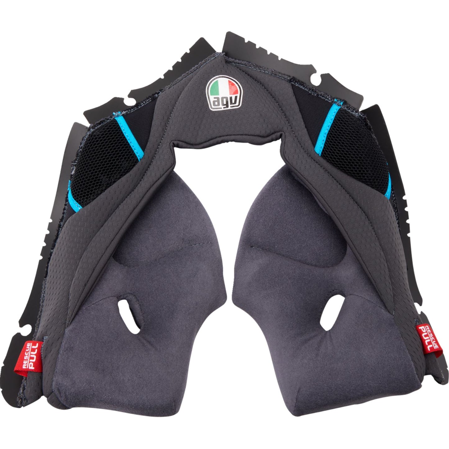 Pista GP RR Cheek Pads - Gray/Cyan - XL_1368579