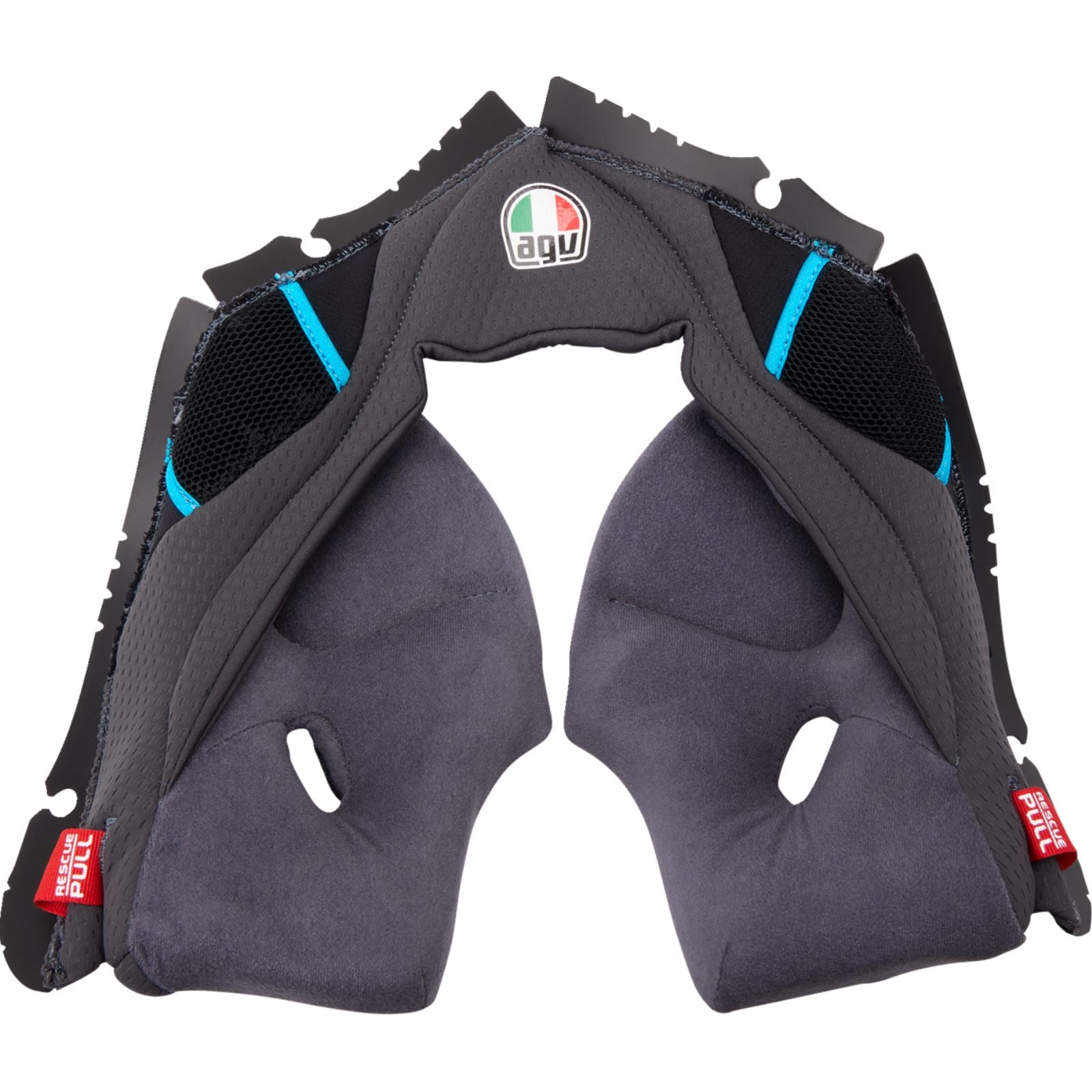 Pista GP RR Cheek Pads - Gray/Cyan - XL_1368579