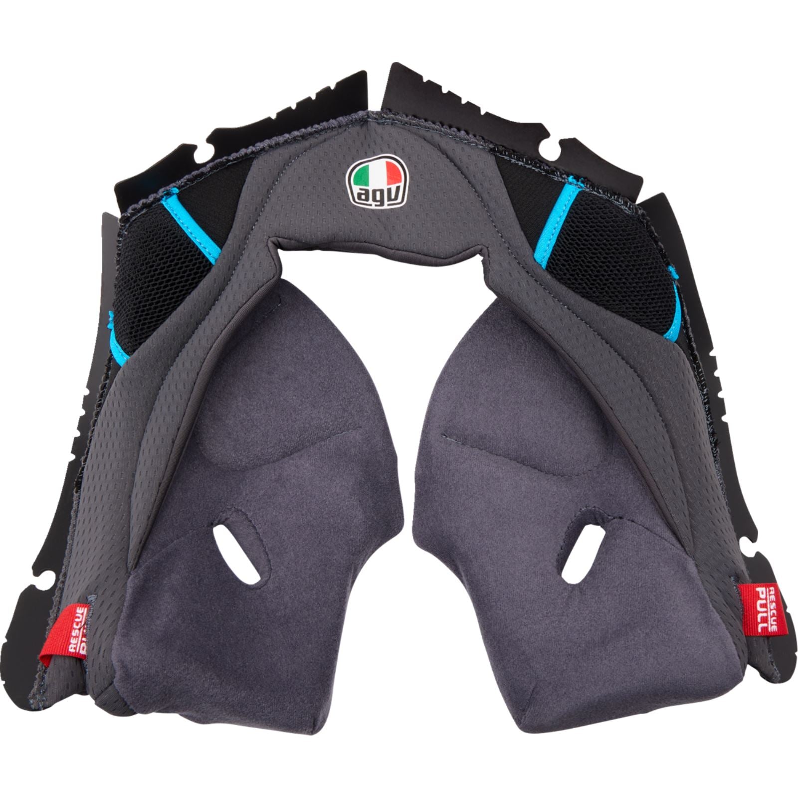 AGV Helmets Pista GP RR Cheek Pads - Gray/Cyan_1368564