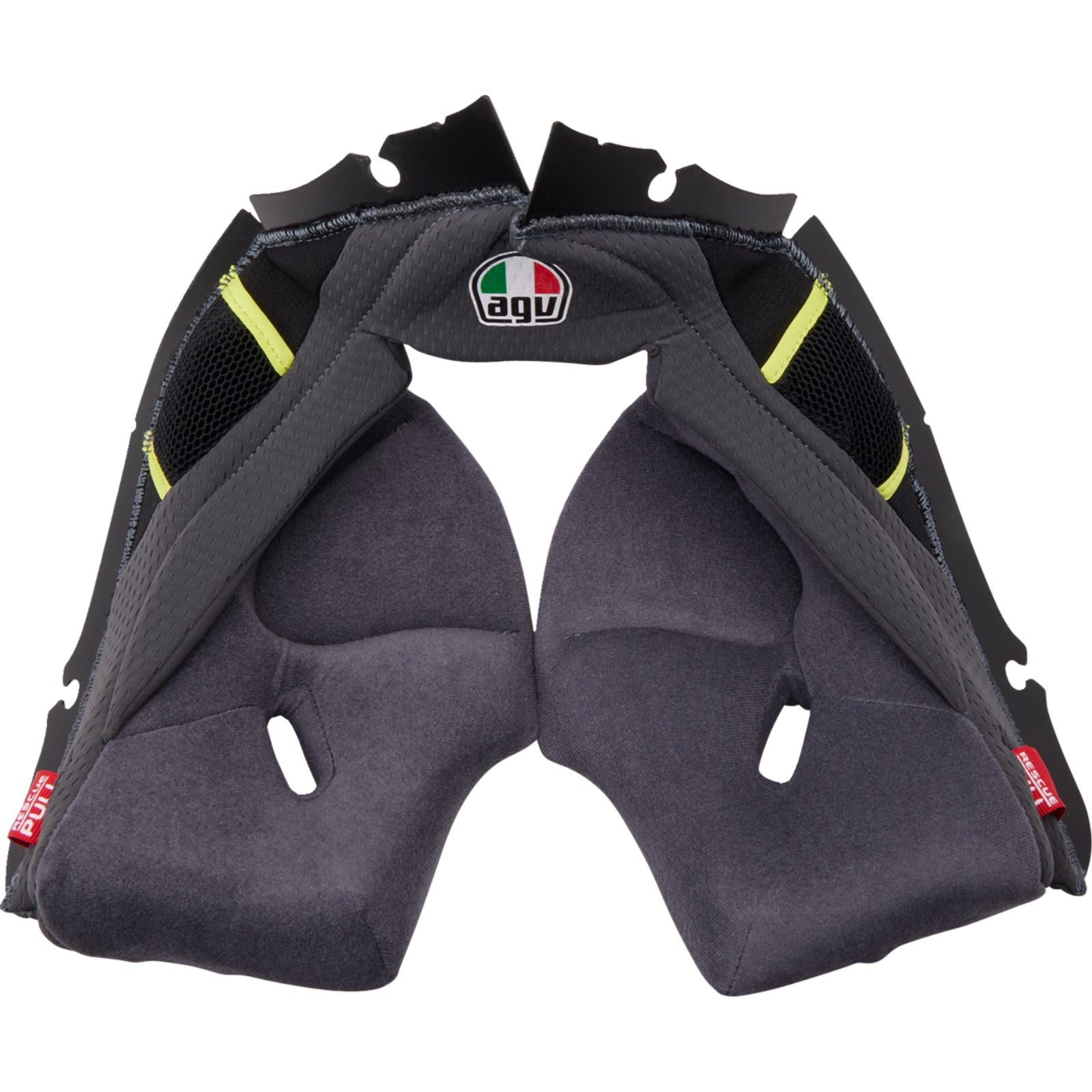 AGV Helmets Pista GP RR Cheek Pads - Gray/Yellow_1368559