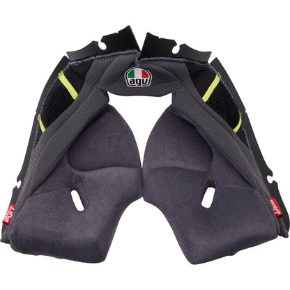 AGV Helmets Pista GP RR Cheek Pads - Gray/Yellow_1368559
