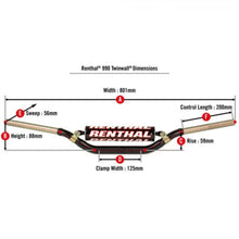 Renthal Twinwall Handlebar Padded - Black 990-01-BK-07-185_1408653