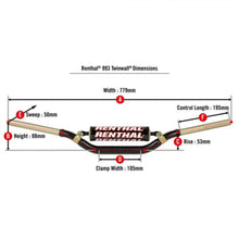 Renthal Twinwall Handlebar Padded - Black 993-01-BK-16-294_1408591
