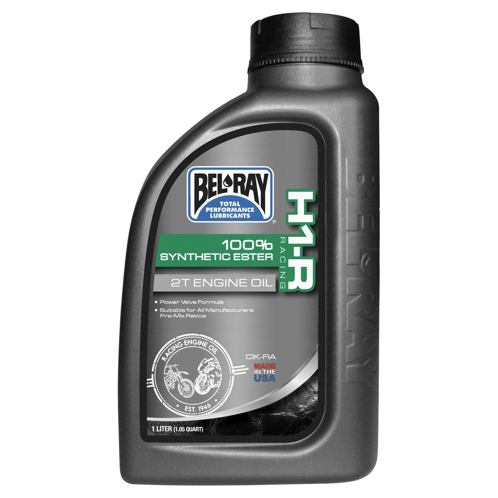 Bel-Ray H1-R 100% Synthetic Ester 2T Engine Oil - 1/Liter [MPN: 99280-B1LW]_197971