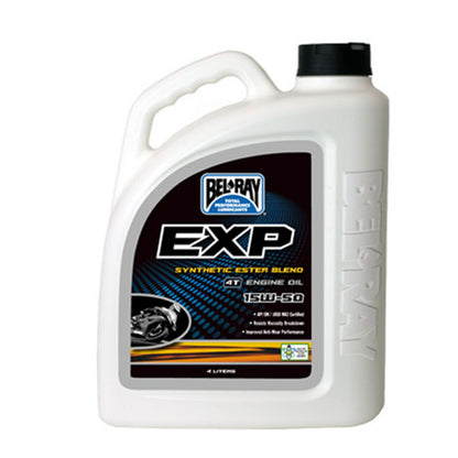 Bel-Ray EXP Synthetic Ester Blend 4T Engine Oil 15W-50 - 4/Liter [MPN: 99130-B4LW]_197984