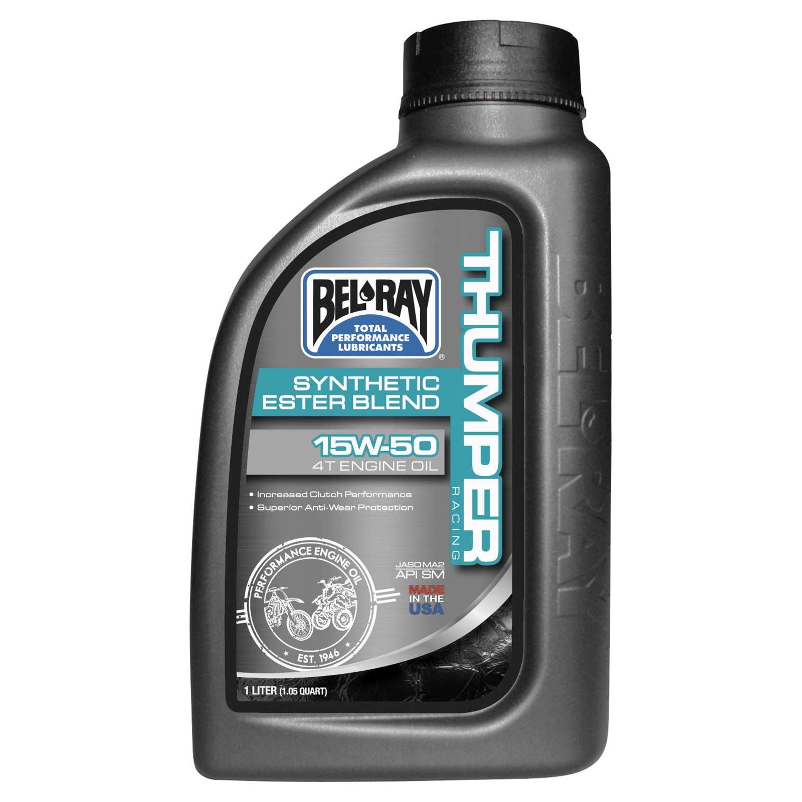 Bel-Ray Thumper Synthetic Ester Blend 4T Engine Oil 15W-50 - 1/Liter [MPN: 99530-B1LW]_197991