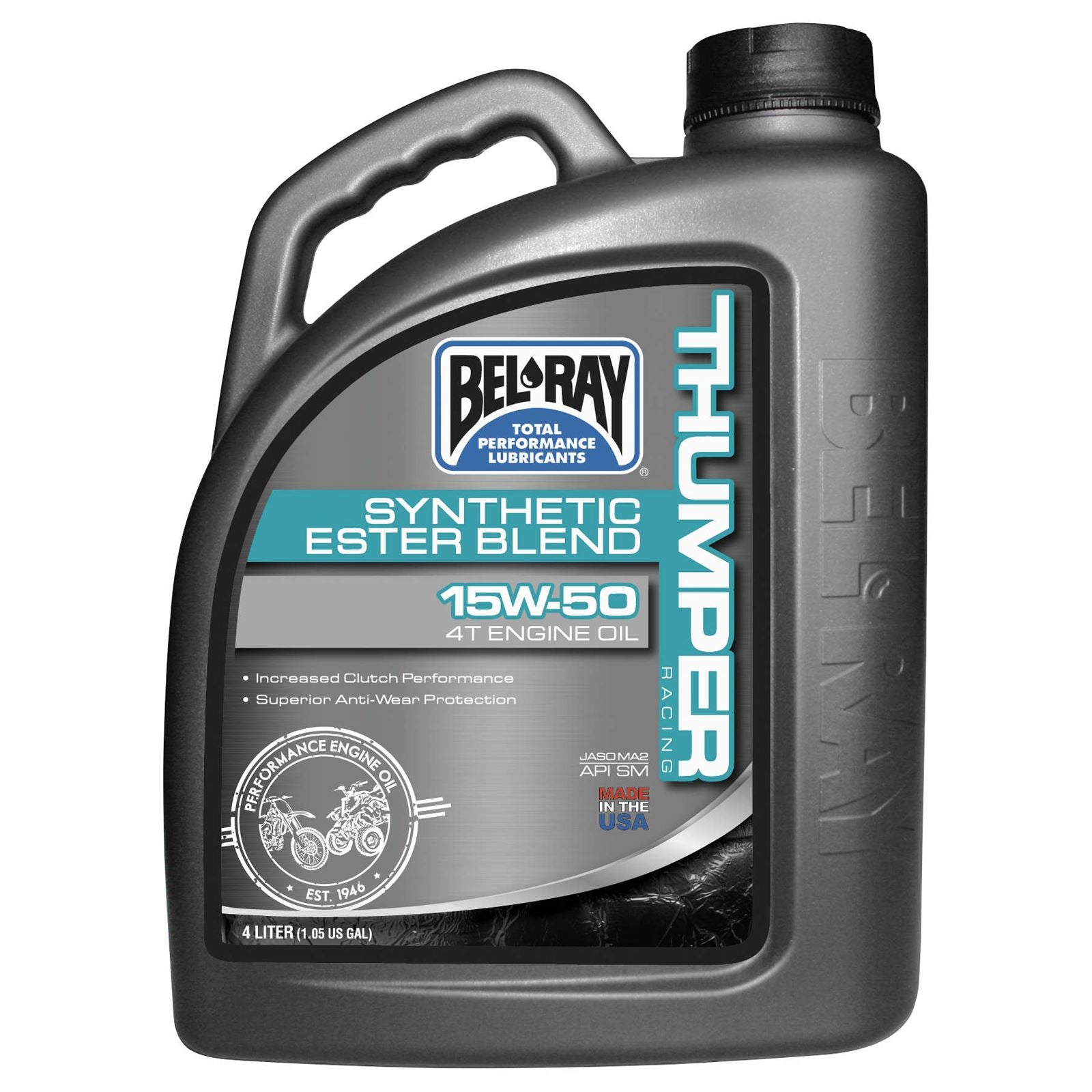 Bel-Ray Thumper Synthetic Ester Blend 4T Engine Oil 15W-50 - 4/Liter [MPN: 99530-B4LW]_197993