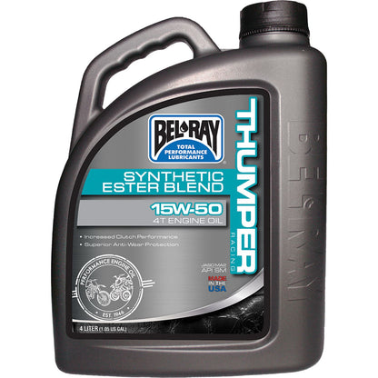 Bel-Ray Thumper Synthetic Ester Blend 4T Engine Oil 15W-50 - 4/Liter [MPN: 99530-B4LW]_197994