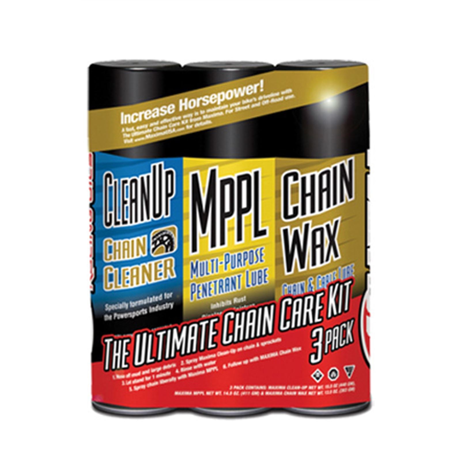 Maxima Ultimate Chain Wax Care Kit - 3/Pack 70-749203_591464