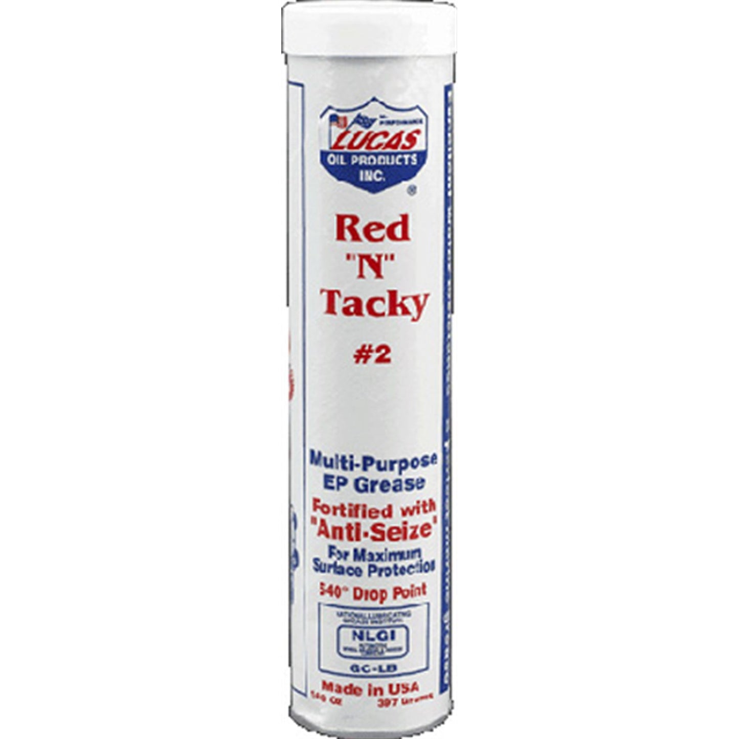 Lucas Red 'N' Tacky #2 Grease 14.5oz Cartridge [MPN: 10005-30]_198139