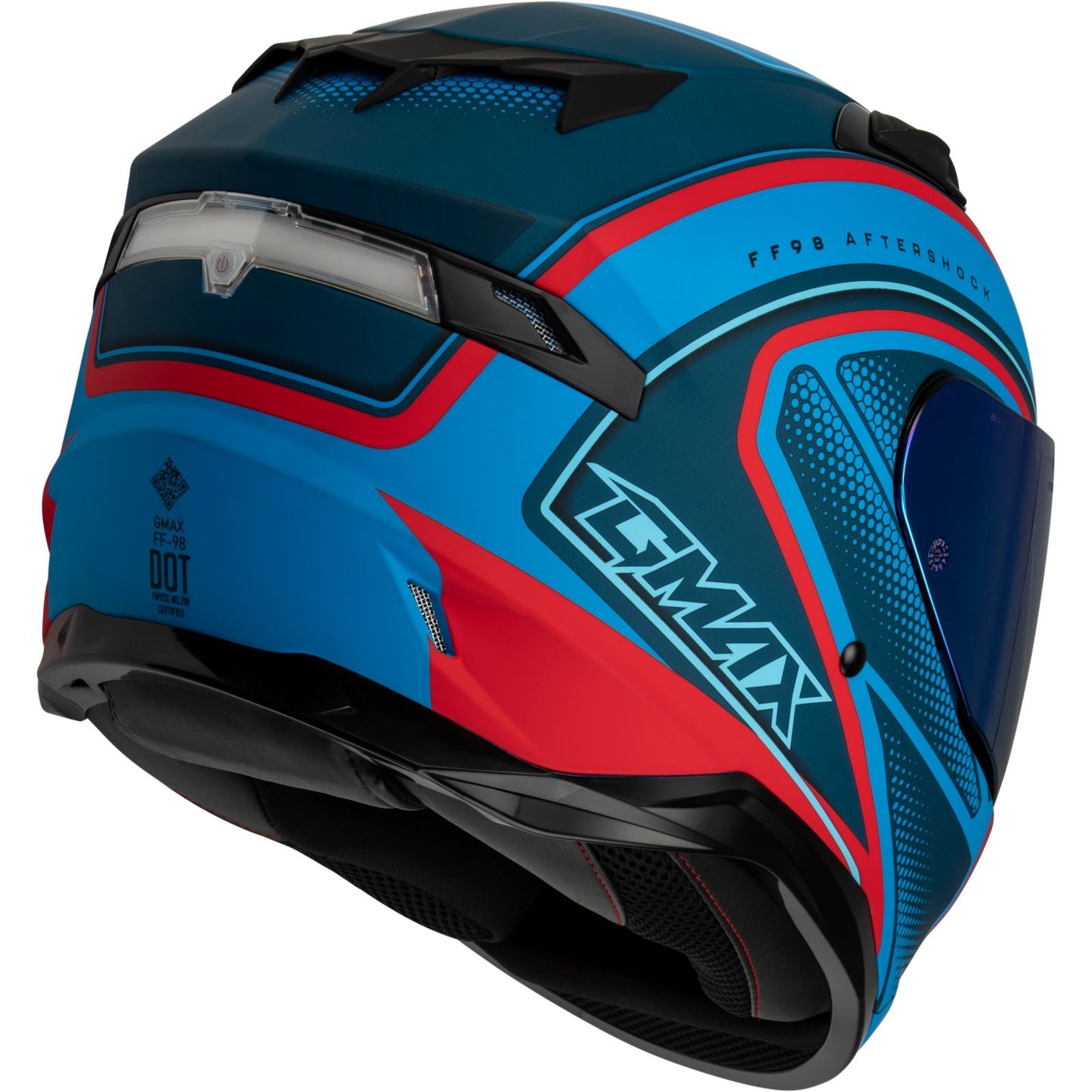 FF-98 Aftershock Helmet - Matte Blue/Red - 3XL_1386622