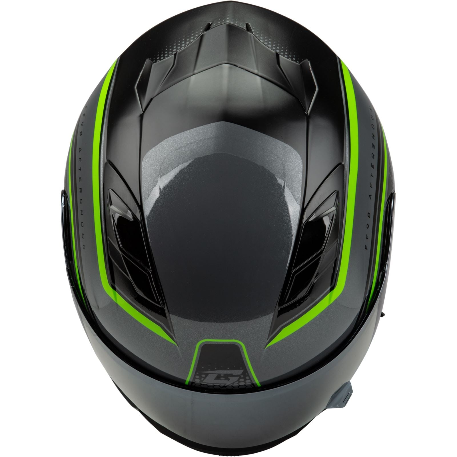 FF-98 Aftershock Helmet - Grey/Neon Green - Medium_1386708