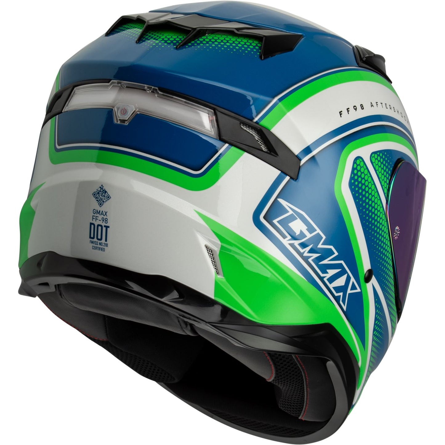 FF-98 Aftershock Helmet - White/Neon Green - 2XL_1386722