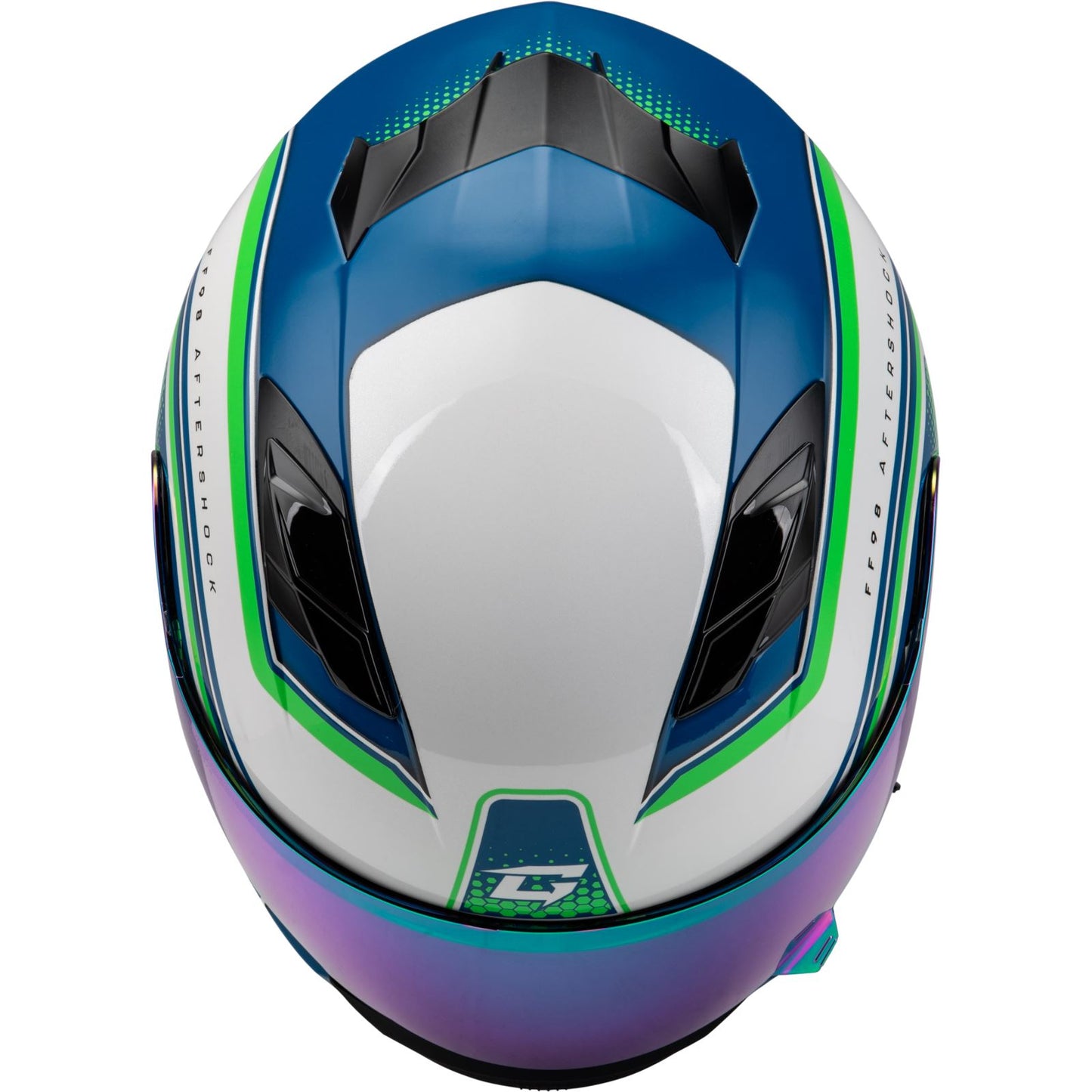 FF-98 Aftershock Helmet - White/Neon Green - 2XL_1386723