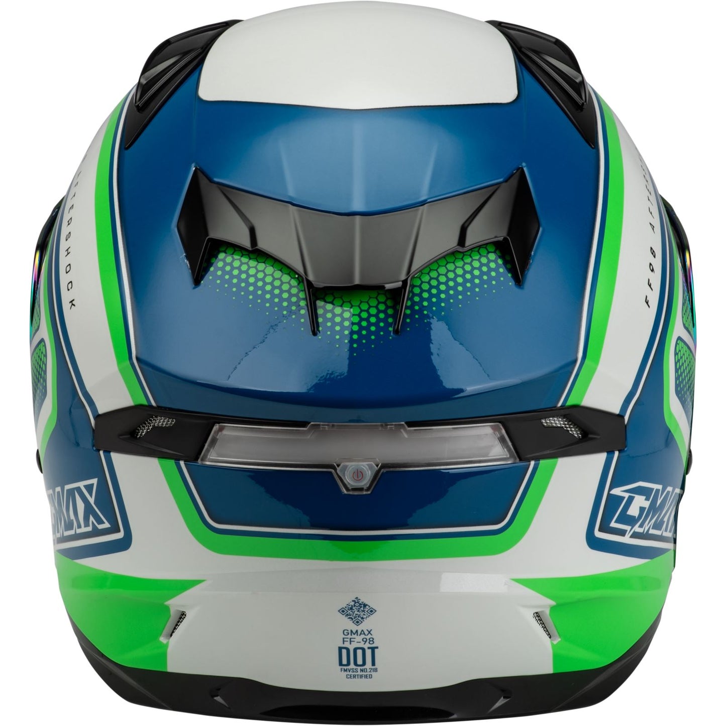 FF-98 Aftershock Helmet - White/Neon Green - 2XL_1386724
