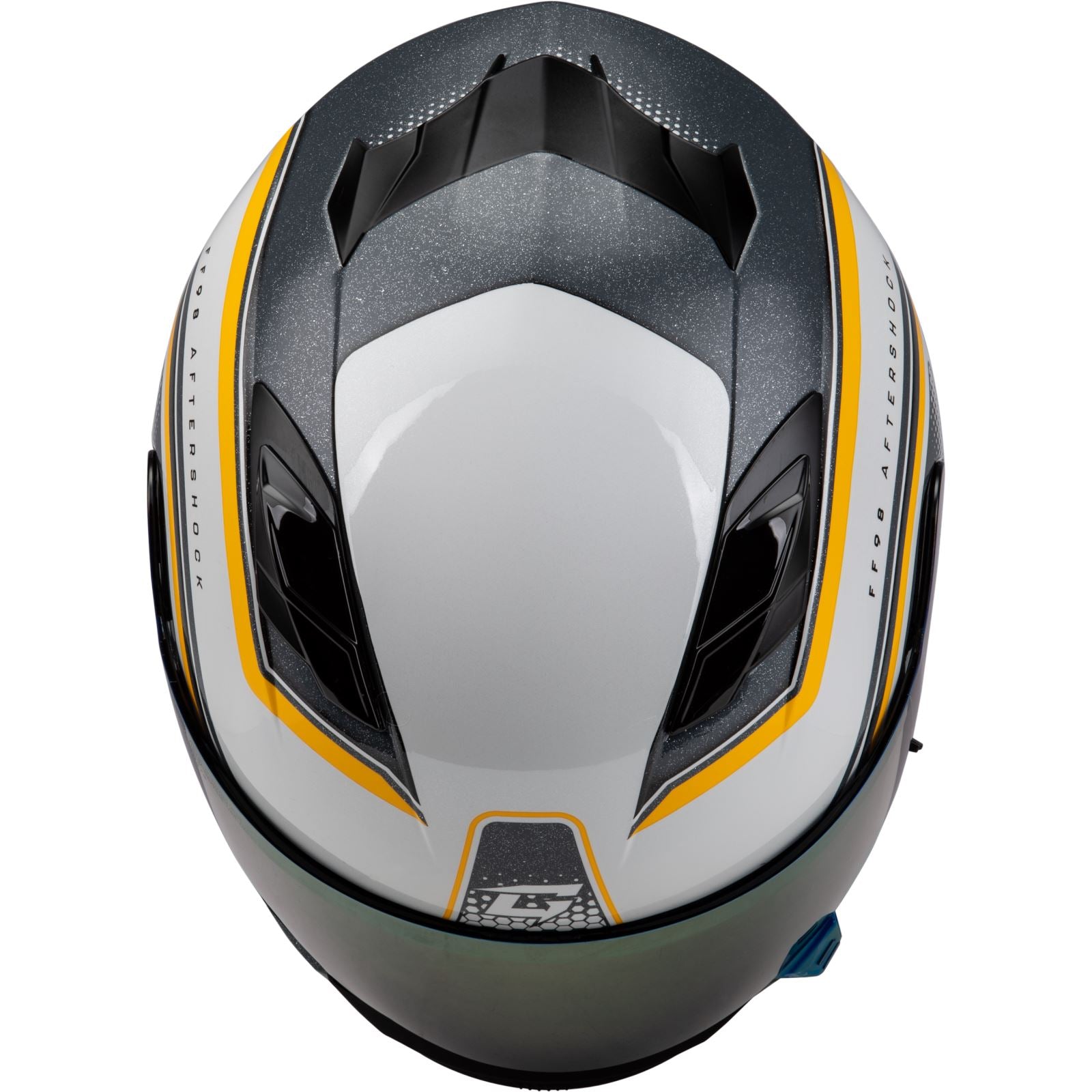 FF-98 Aftershock Helmet - White/Silver Metallic - Large_1386731