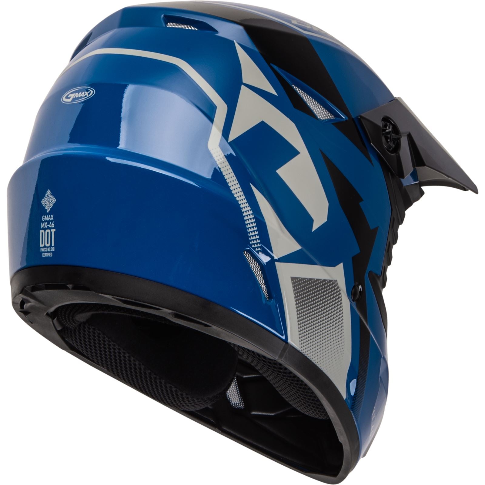 gmax youth motorcycle helmets GMAX Youth MX-46 Compound Helmet - Matte Black/Grey/White