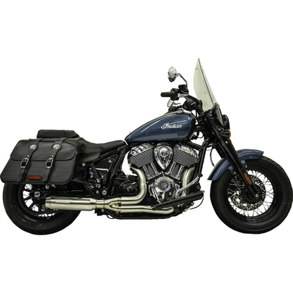 Bassani Manufacturing 2-into-1 Exhaust System with Super Bike Muffler - Stainless Steel - Black [MPN: 8H12SS]_1169860