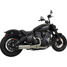 Bassani Manufacturing 2-into-1 Exhaust System with Super Bike Muffler - Stainless Steel - Black [MPN: 8H12SS]_1169861