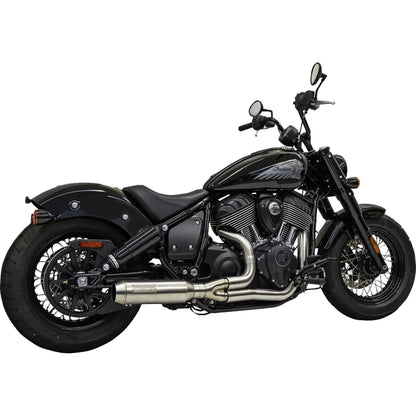 Bassani Manufacturing 2-into-1 Exhaust System with Super Bike Muffler - Stainless Steel - Black [MPN: 8H12SS]_1169861