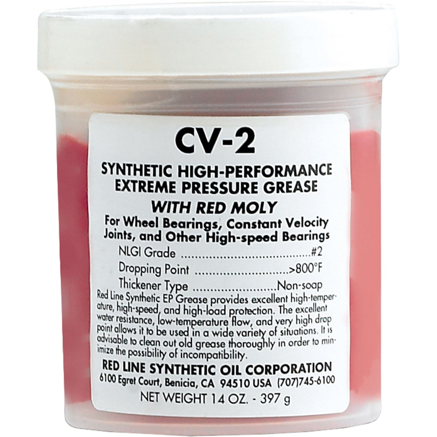 Red Line CV-2 Grease with Moly 14oz Jar [MPN: 80401]_198253