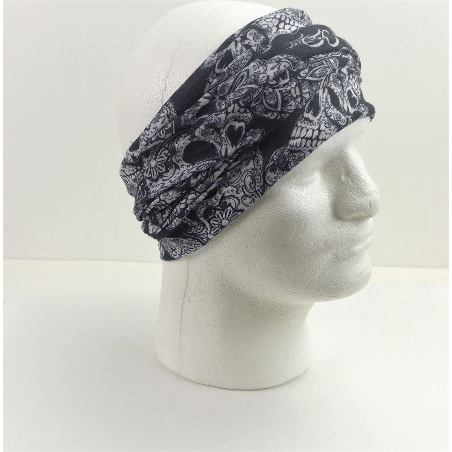 2FastMoto Smiling Skull Headband Bandana Gaiter Do-Rag Tube 2 Pack MULTI USE 16-001_1169975