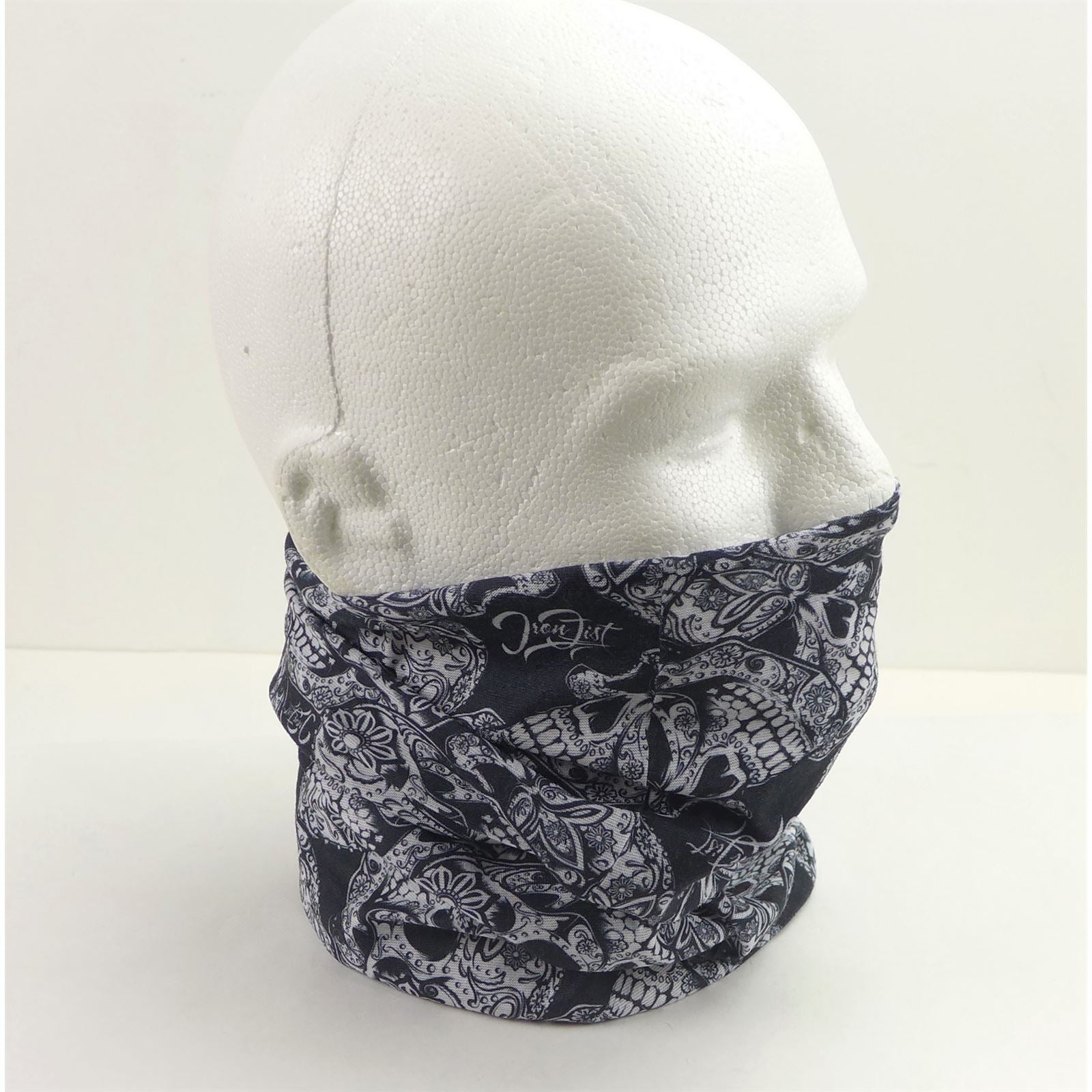2FastMoto Smiling Skull Headband Bandana Gaiter Do-Rag Tube 2 Pack MULTI USE 16-001_1169976