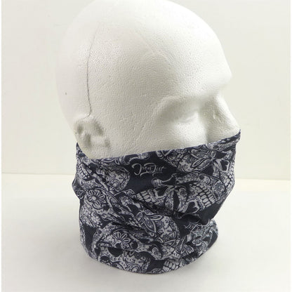2FastMoto Smiling Skull Headband Bandana Gaiter Do-Rag Tube 2 Pack MULTI USE 16-001_1169976