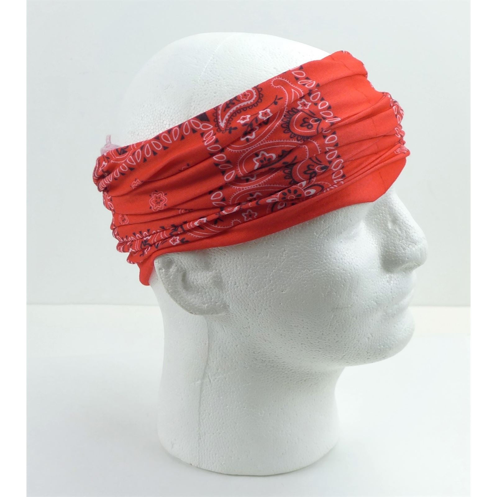 2FastMoto Red Paisley Headband Bandana Gaiter Do-Rag Tube 2 Pack ONE SIZE MULTI USE 16-003_1169980