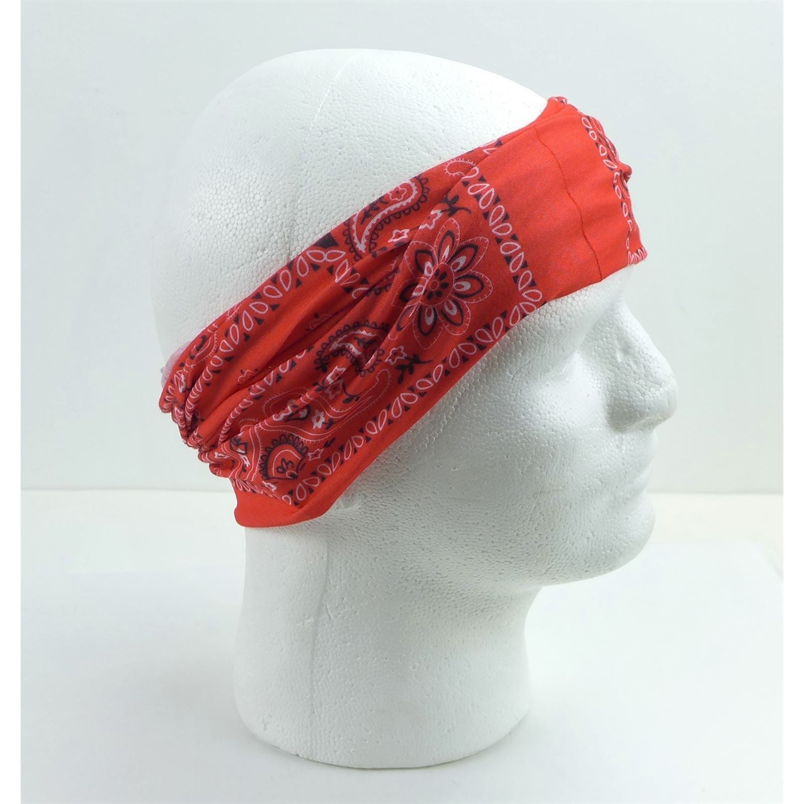 2FastMoto Red Paisley Headband Bandana Gaiter Do-Rag Tube 2 Pack ONE SIZE MULTI USE 16-003_1169981