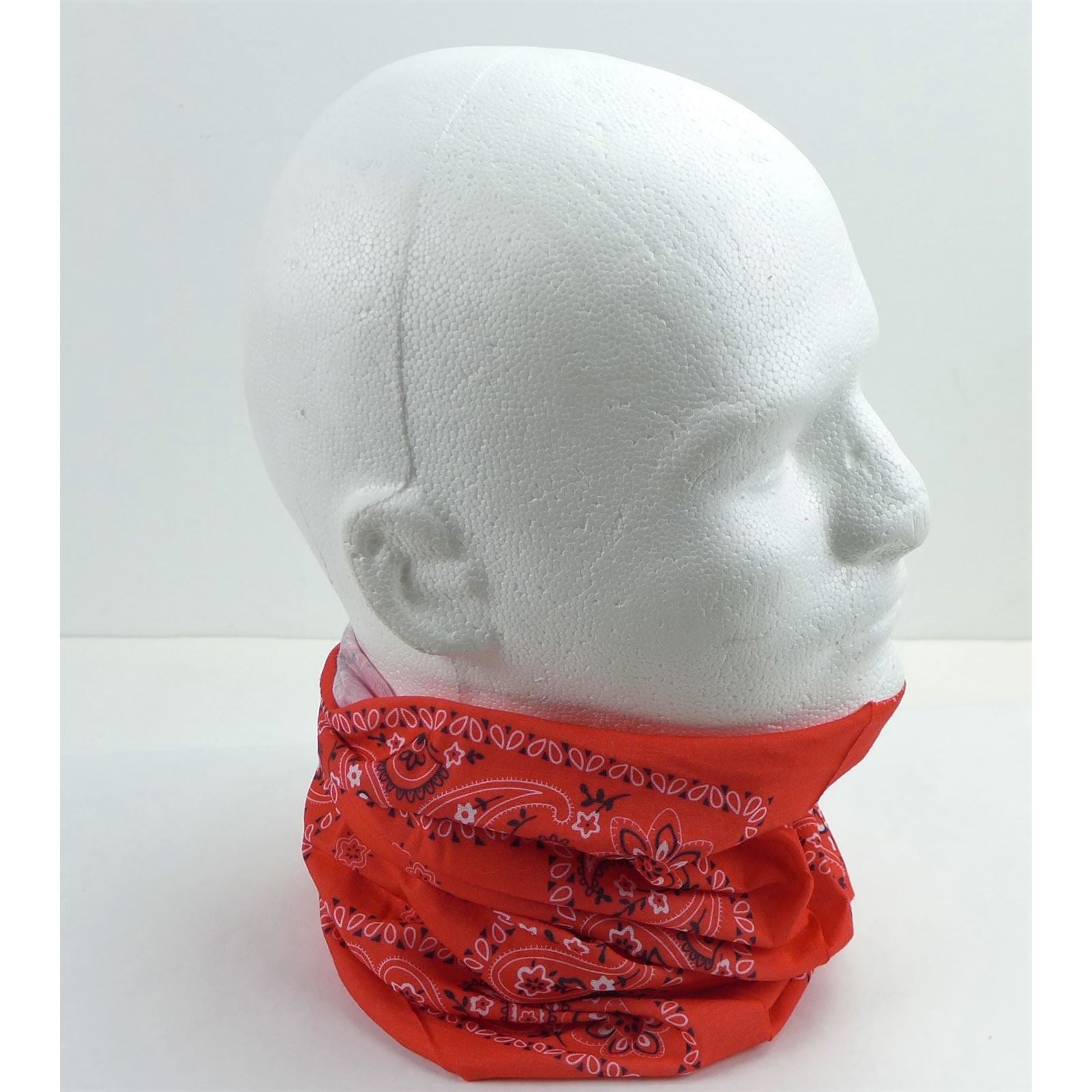 2FastMoto Red Paisley Headband Bandana Gaiter Do-Rag Tube 2 Pack ONE SIZE MULTI USE 16-003_1169983