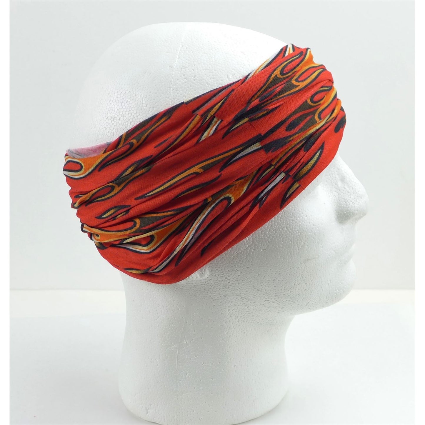 2FastMoto Flame on Red Headband Bandana Gaiter Do-Rag Tube 2 Pack MULTI USE 16-005_1169987