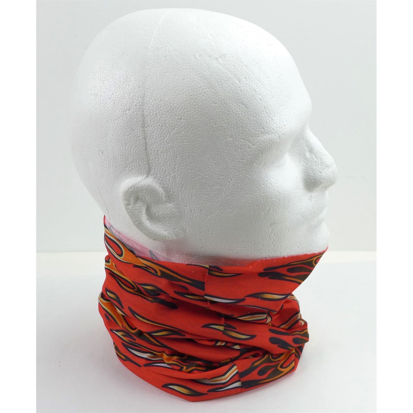 2FastMoto Flame on Red Headband Bandana Gaiter Do-Rag Tube 2 Pack MULTI USE 16-005_1169989