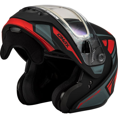 MD-04S Sector Snow Helmet w/Electric Shield - Matte Black/Red - 3XL_1387094