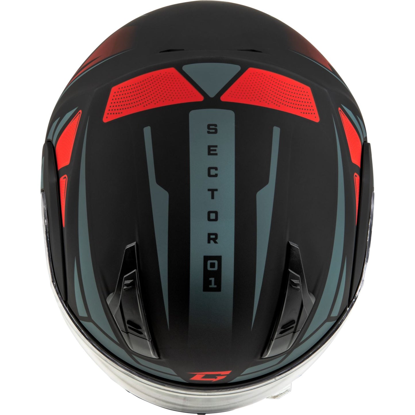 MD-04S Sector Snow Helmet w/Electric Shield - Matte Black/Red - 3XL_1387095
