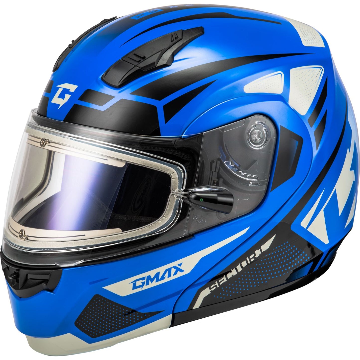 MD-04S Sector Snow Helmet w/Electric Shield - Blue/Black - Medium_1387137