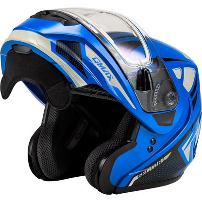 MD-04S Sector Snow Helmet w/Electric Shield - Blue/Black - Medium_1387139