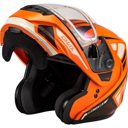 MD-04S Sector Snow Helmet w/Electric Shield - Orange/Black - XL_1387160