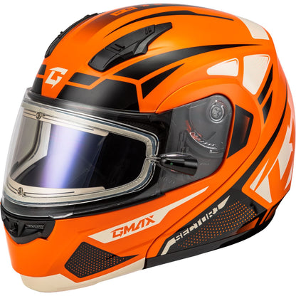 MD-04S Sector Snow Helmet w/Electric Shield - Orange/Black - 2XL_1387192