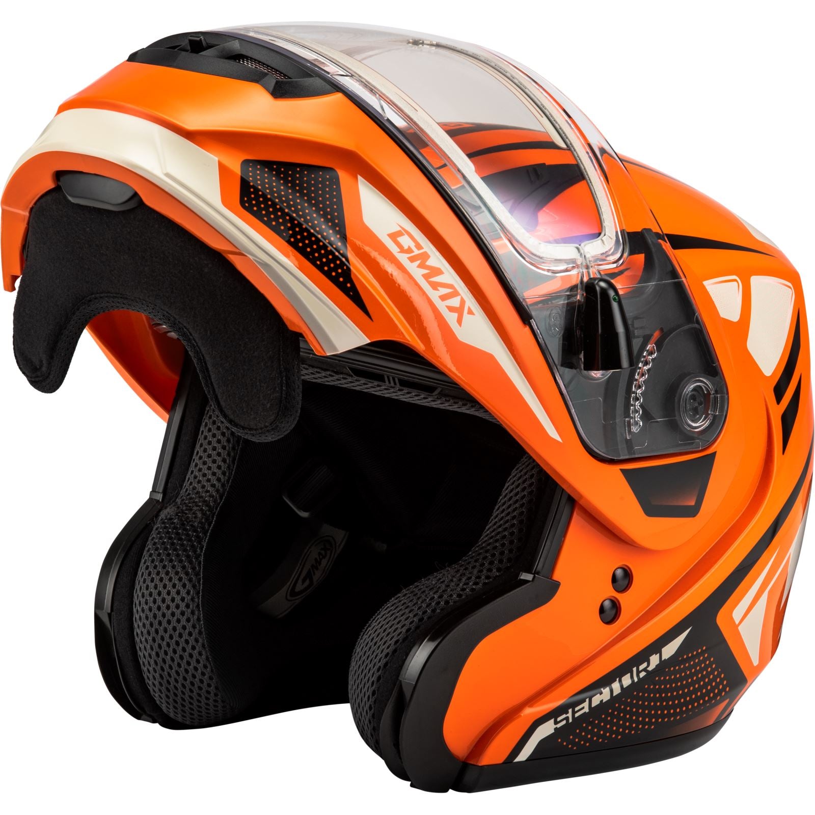 MD-04S Sector Snow Helmet w/Electric Shield - Orange/Black - 2XL_1387194