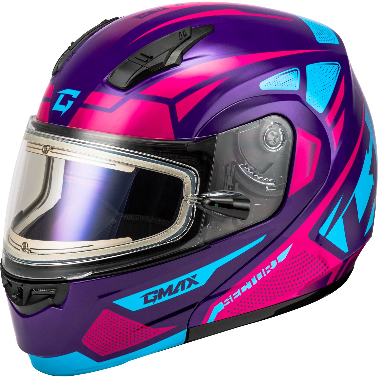 MD-04S Sector Snow Helmet w/Electric Shield - Violet/Pink - 2XL_1387212