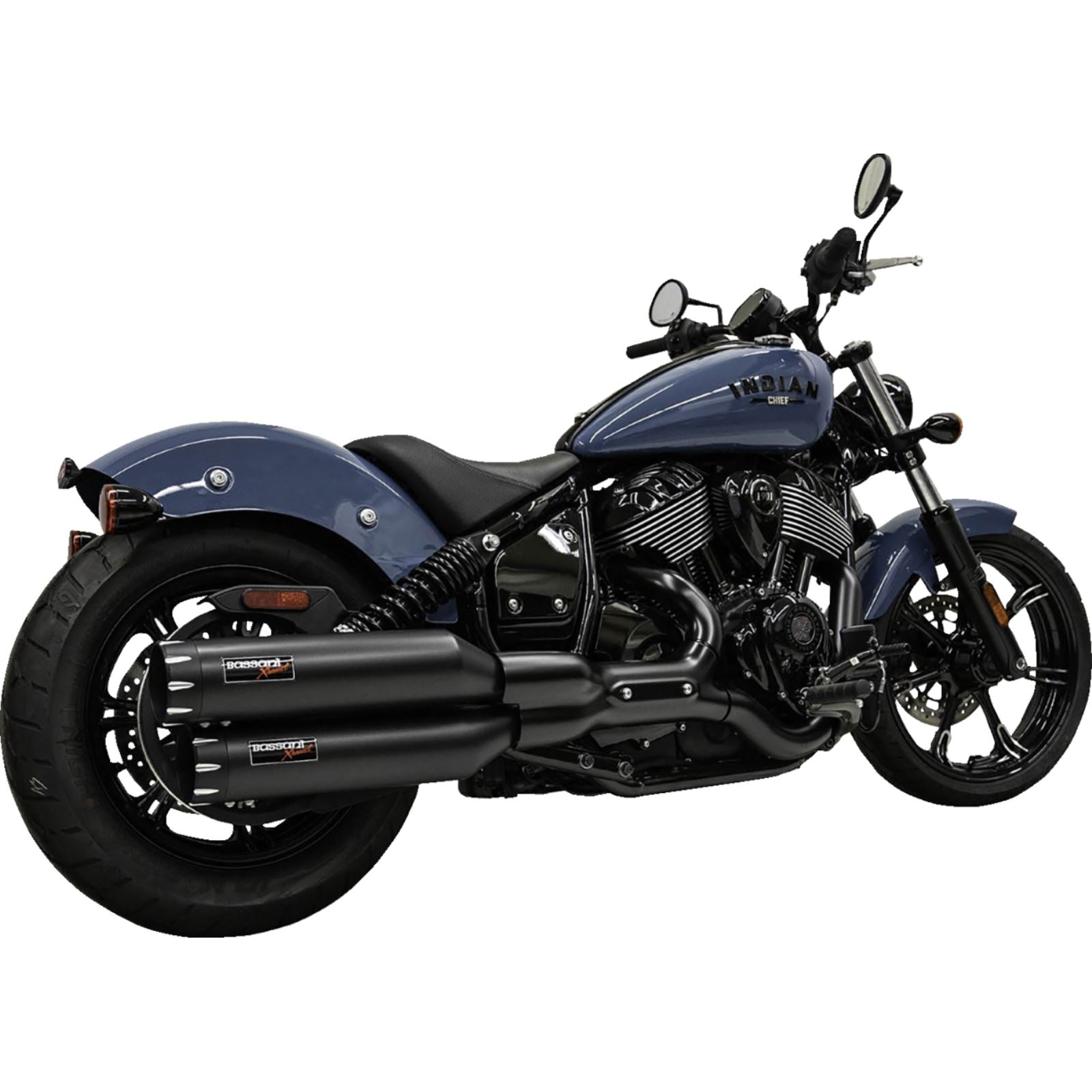 Bassani Manufacturing 4" Slip-On Mufflers - Chrome for Indian [MPN: 8CH17]_1170563