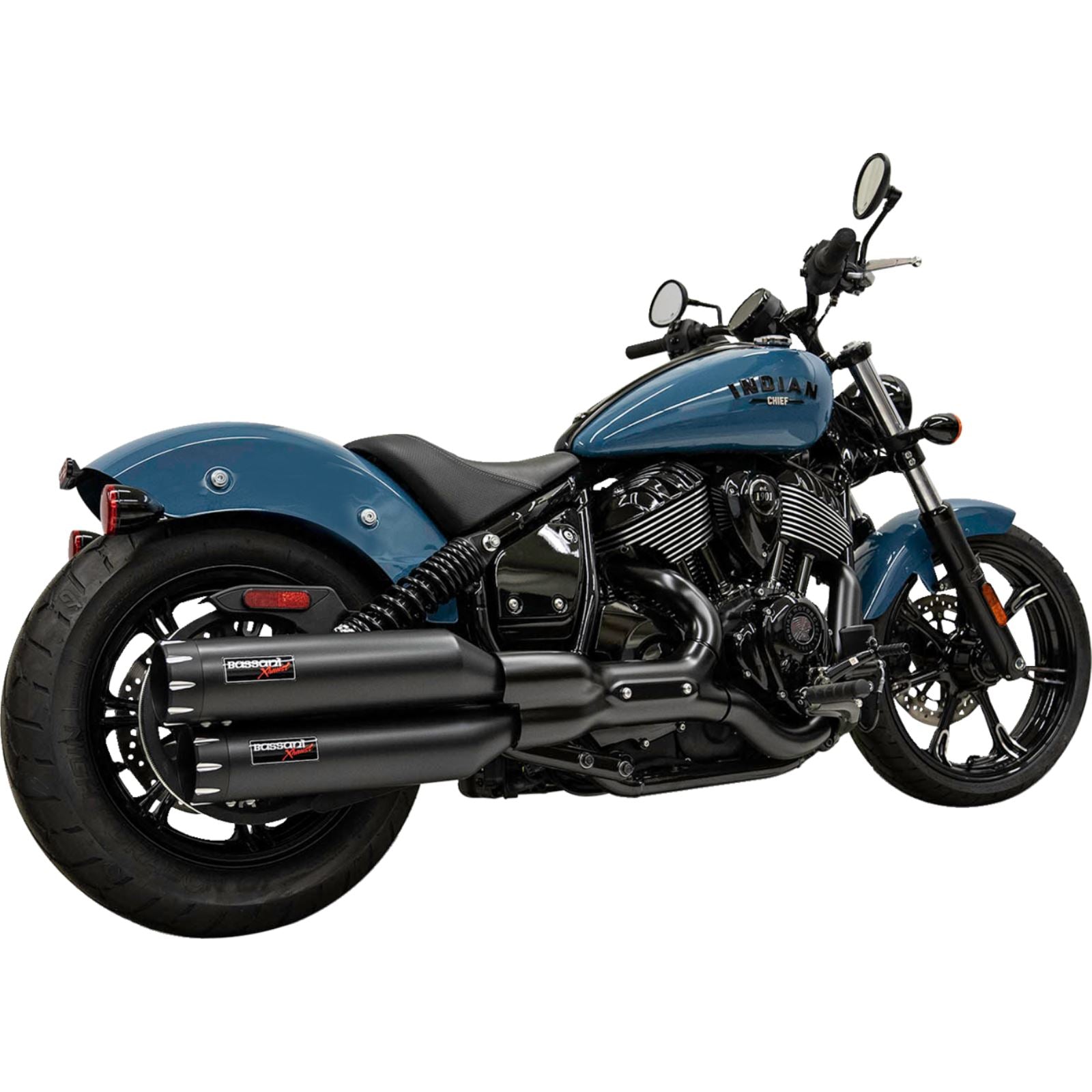Bassani Manufacturing 4" Slip-On Mufflers - Black for Indian [MPN: 8CH17B]_1171876