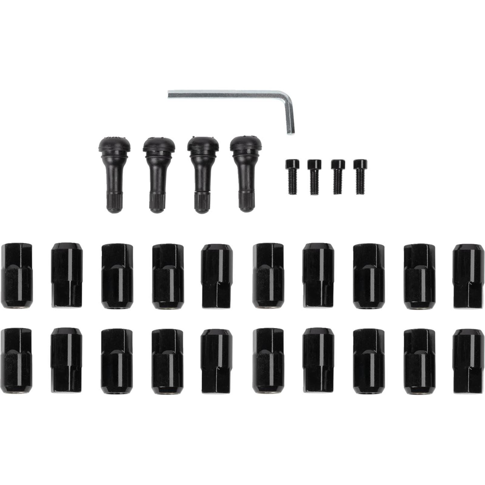 Moose Offroad Lug Nut - 12 mm x 1.50 - Black - Flat - 20 Pack SP300MO207B-20_1556007