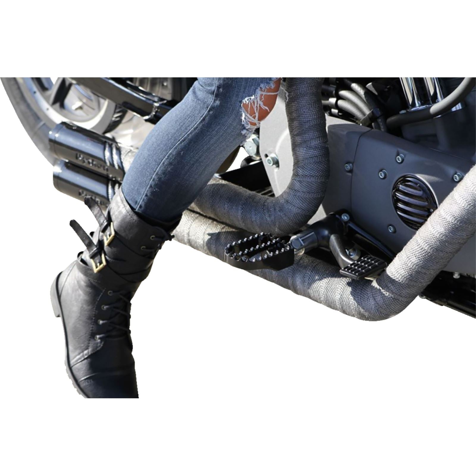 Burly Brand MX Footpegs - Driver/Passenger - Black B13-1009B_1215675