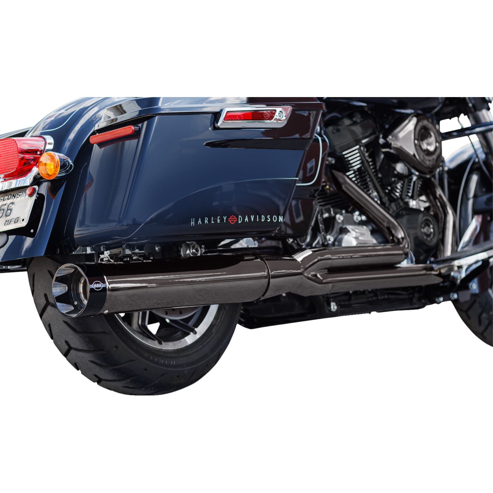 S&S Cycle 2-into-1 Lava Chrome Sidewinder® Exhaust System - Race Only 550-1087_1175071