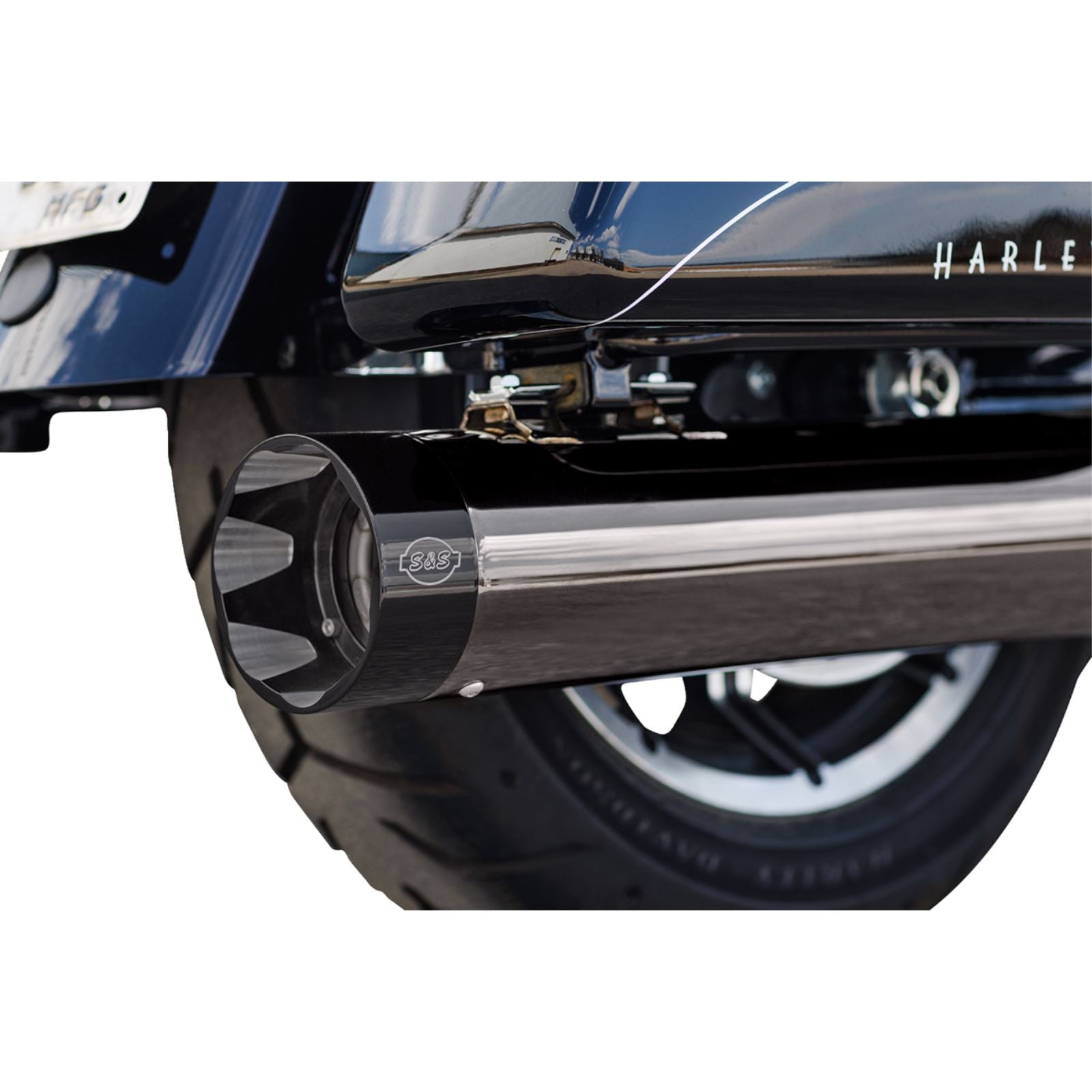 S&S Cycle 2-into-1 Lava Chrome Sidewinder® Exhaust System - Race Only 550-1087_1175070